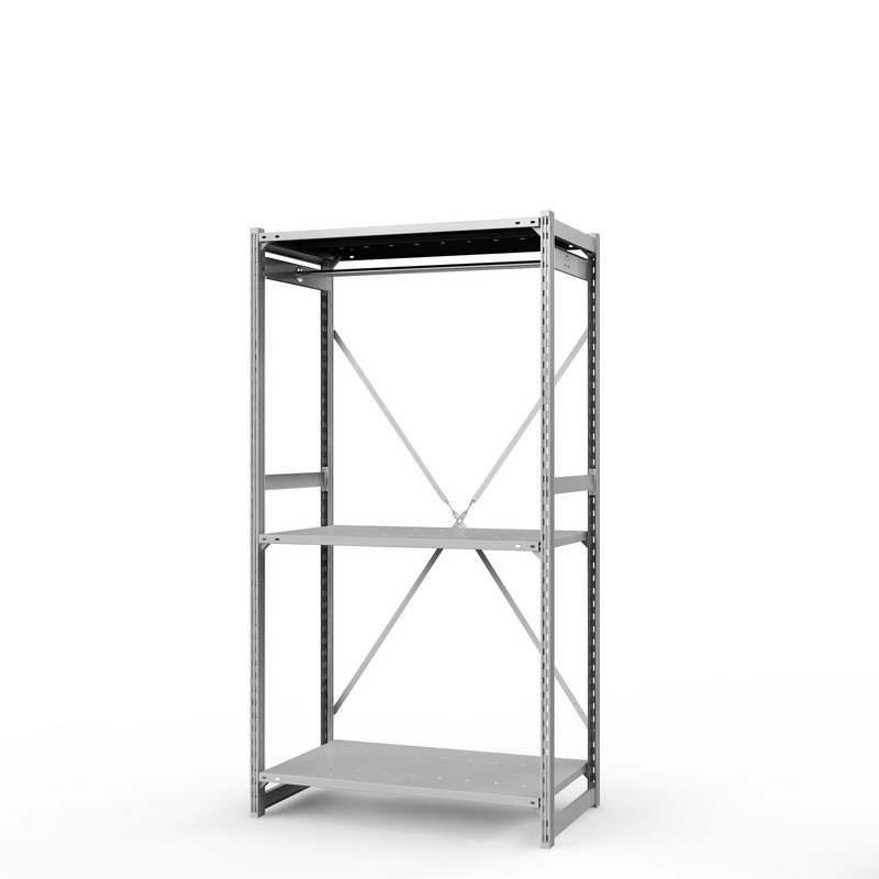 Стеллаж металлический для одежды ТСУ Универсал, 2000х1000х500 мм. полки: метал. усил. перф. 3 шт.