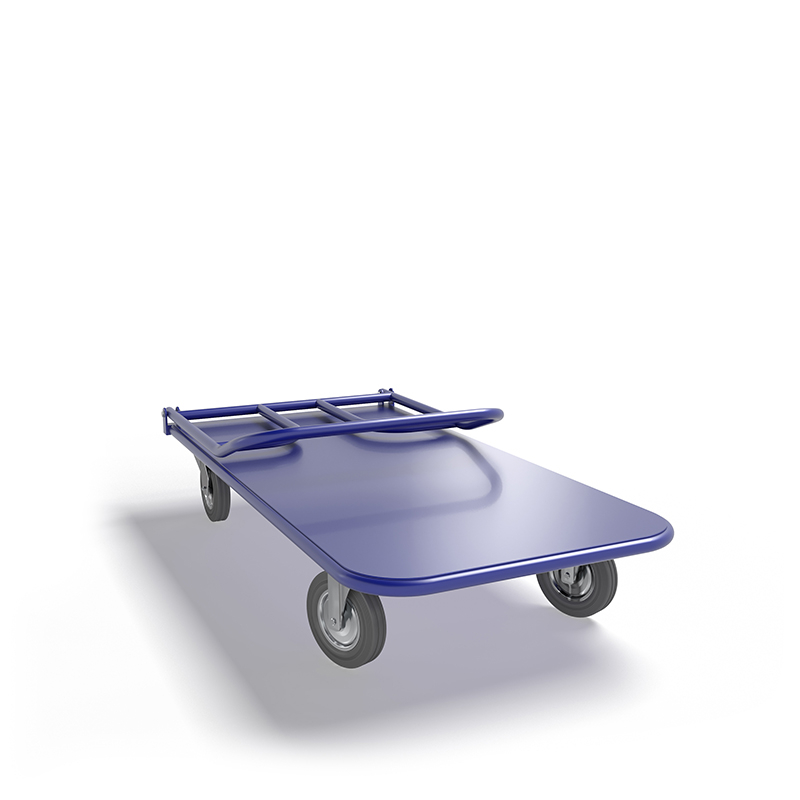 Платформенная тележка ТПСР 3 М (г/п 500 кг, 1000x600 мм, колеса серая резина 200 мм, складная ручка)