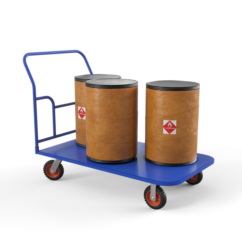 Тележка платформенная ТПТ (г/п 500 кг, 1200x600 мм, колеса литая протекторная резина 160 мм)