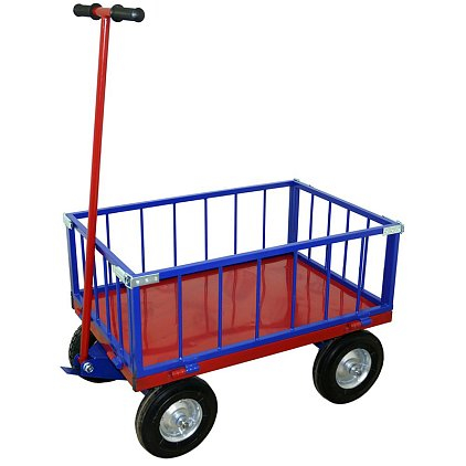 Тележка с поворотной осью ТПОБ 7 Т (г/п 450 кг, 1400x800 мм, колеса литые 250 мм)