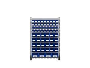 Стеллаж для пластиковых лотков SORTEX двухсторонний 1500x1000x800.05