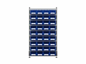 Стеллаж для пластиковых лотков SORTEX односторонний 1800x1000x450.03