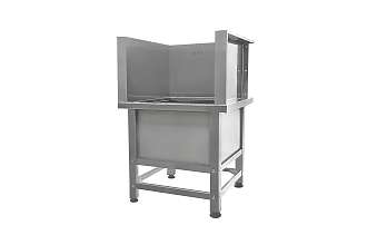 Ванна моповая сварная ВМСн - 630x630x500 (800) Norma Inox, 1 м/о 530x530x200 (облицовка П-образная; ножка профильная, тр. 40x40)