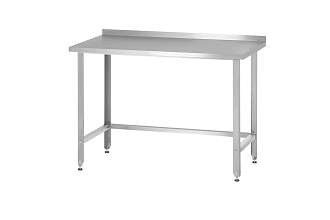 Стол производственный СПРн - 1500x700x860 Norma Inox, борт (полка-обвязка сварная, ножка угловая)