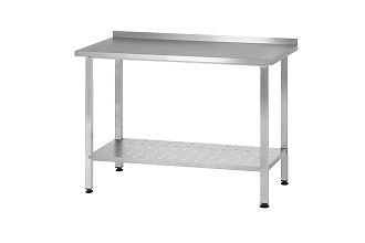 Стол производственный СПРп - 1800x800x860 Profi Inox, борт (полка перфорация)