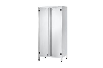 Шкаф кухонный ШЗКп - 800x500x1800 Profi Ral, двери распашные, полки сплошн. 2 шт., цинк, без к-та замков