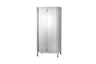 Шкаф кухонный ШЗКп - 1000x500x1800 Profi Inox, двери-купе, полки сплошн. 3 шт., без к-та замков