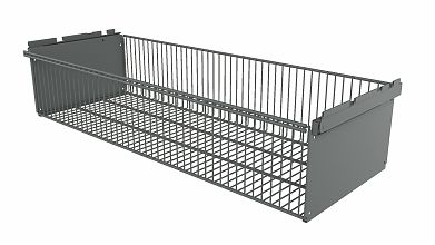 Корзина выдвижная 863х340х181 (Серебристый)