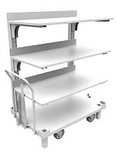 Тележка-стеллаж консольная одинарная, 4 уровня хранения