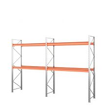 Два паллетных стеллажа в линию 3500х2700х1100 мм. Ярусы: пол+2