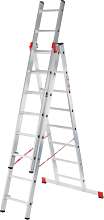 Профессиональная алюминиевая усиленная трёхсекционная лестница NV3231.12