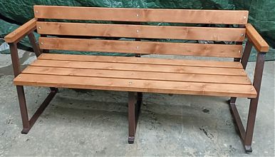 Скамейка уличная с подлокотниками 770(400)х1500х540
