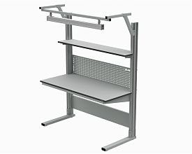 Стол рабочий основной 1800х700 мм 41.С (RAL7012) + 41А.СВ-120