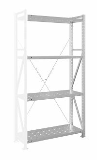 Стеллаж MS U 200x150x60/4 (Нагрузка на полку 300, перфорированная) ДС