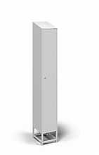 Металлический шкаф для 12 противогазов ХПГ-12/п, с дверью, наклонная крыша